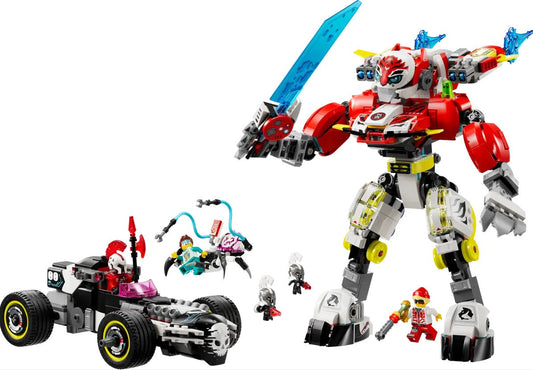 LEGO® DREAMZzz™ Cooper’s Tiger Mech & Zero’s Hot Rod Car – 71497